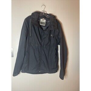 Quechua Men’s Waterproof Jacket Decathalon Hiking Hooded Black NH500 Size M